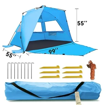 MIRUS Deluxe XL Beach Tent with UPF50+ Protection