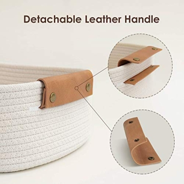 Stylish CHICVITA Cotton Rope Woven Baskets Set