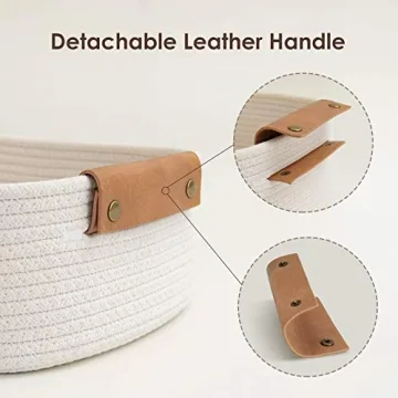 Stylish CHICVITA Cotton Rope Woven Baskets Set