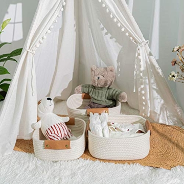 Stylish CHICVITA Cotton Rope Woven Baskets Set