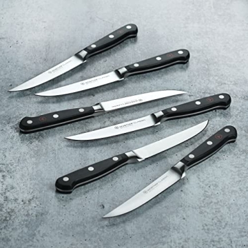 Wusthof Classic Steak Knife Set Wood Case 6 Piece