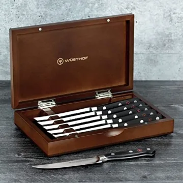 Wusthof Classic Steak Knife Set Wood Case 6 Piece