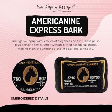 Dog Diggin Designs Squeaky Credit Card Plush Toy for Dogs