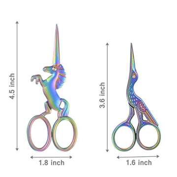 BIHRTC Embroidery Thread Scissors Sewing Thimble Needles Kit Sharp Sewing Scissors Small Craft Sciss...