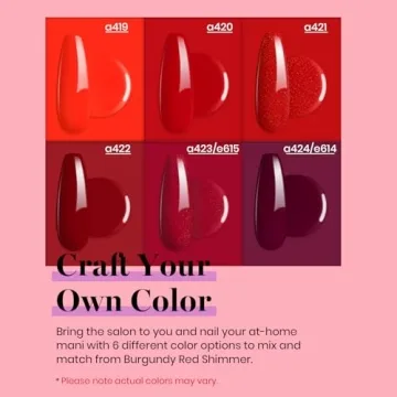 Beetles Red Gel Nail Polish Set - 6 Bloody Mary Shades