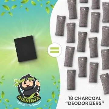 Trash Can Deodorizer Odor Eliminator - Garbage Can & Diaper Pail Deodorizer compatible with Dekor Munchkin Ubbi Diaper Genie, Odor Absorber Natural Activated Carbon Unscented Fragrance Free, 2 Pack