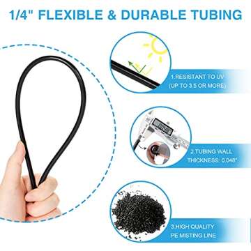 Bonviee Misters for Outside Patio - 75FT Misting System