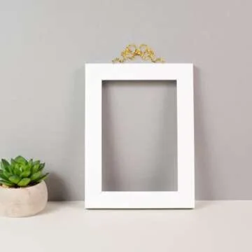 Artibetter Bow Decoration Decorative Appliques for Furniture Golden Bow-Knot Wall Craft Carved Wood Onlays Wall Appliques Onlay Hanging Wall Decor Resin Hanging Bow Art Craft Photo Frame