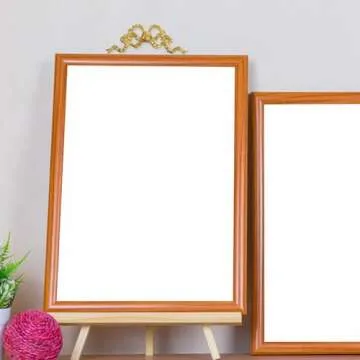 Artibetter Bow Decoration Decorative Appliques for Furniture Golden Bow-Knot Wall Craft Carved Wood Onlays Wall Appliques Onlay Hanging Wall Decor Resin Hanging Bow Art Craft Photo Frame