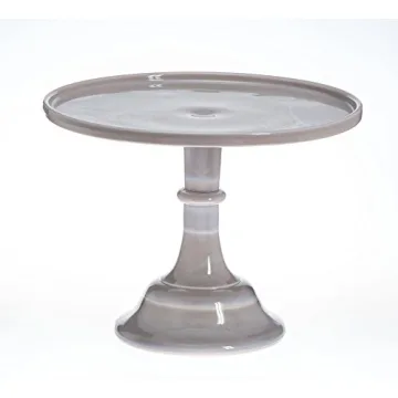 Elegant Mosser Glass Marble 12 Inch Cake Plate