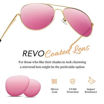 SODQW Aviator Sunglasses for Women Men Oversized with Metal Frame, Mirrored Polarized Aviator Sunglasses with UV Protection