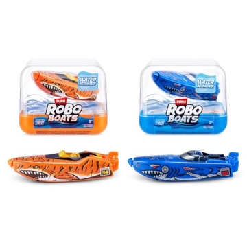 Robo Alive Robo Boats, Shark Boat 2 Pack for Kids