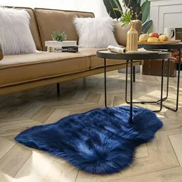 Ashler Faux Fur Rug for Cozy Living Spaces - 2x3 Feet