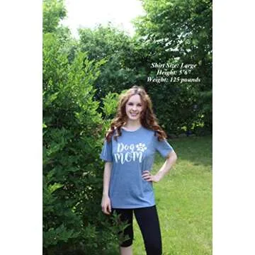 Dog Mom Tshirts for Women Funny Paw Graphic Print Short Sleeve