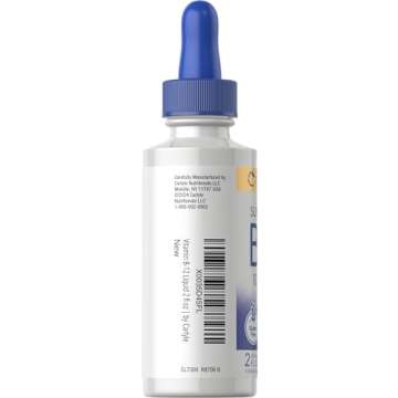 Carlyle Vitamin B12 Sublingual | 10,000mcg | 2 fl oz | Vegetarian, Non-GMO, Gluten Free Liquid Drops