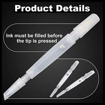 Epakh 6 Refillable Blank Paint Pens for Creative Art