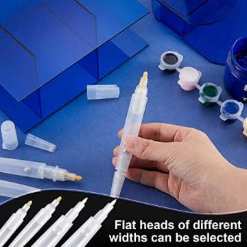 Epakh 6 Refillable Blank Paint Pens for Creative Art
