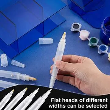 Epakh 6 Refillable Blank Paint Pens for Creative Art
