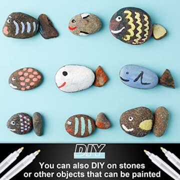 Epakh 6 Refillable Blank Paint Pens for Creative Art