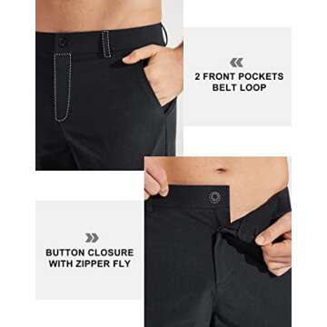 Libin Mens Golf Pants - Quick Dry Lightweight Comfort