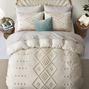 Oli Anderson Queen Tufted Duvet Cover Set - Soft & Stylish