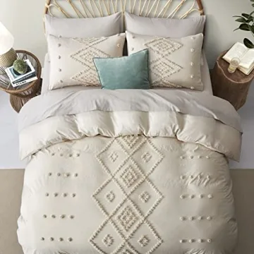 Oli Anderson Queen Tufted Duvet Cover Set - Soft & Stylish