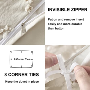 Oli Anderson Queen Tufted Duvet Cover Set - Soft & Stylish