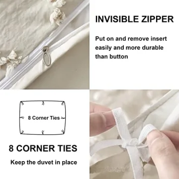 Oli Anderson Queen Tufted Duvet Cover Set - Soft & Stylish