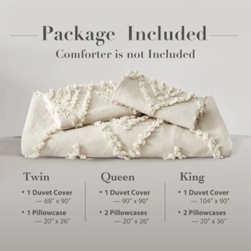 Oli Anderson Queen Tufted Duvet Cover Set - Soft & Stylish