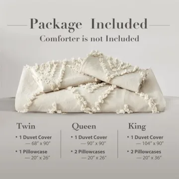Oli Anderson Queen Tufted Duvet Cover Set - Soft & Stylish