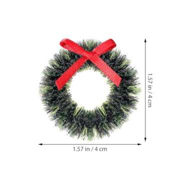 GANAZONO 20pcs Dollhouse Miniature Christmas Wreath Hanging Wreath Christmas Decoration 1:12 Dollhou...