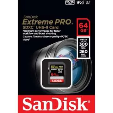 SanDisk 64GB Extreme PRO SDXC UHS-II Memory Card