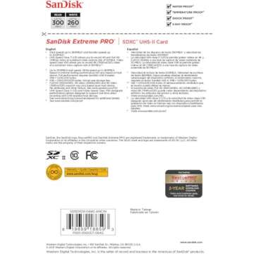 SanDisk 64GB Extreme PRO SDXC UHS-II Memory Card - C10, U3, V90, 8K, 4K, Full HD Video, SD Card - SDSDXDK-064G-GN4IN