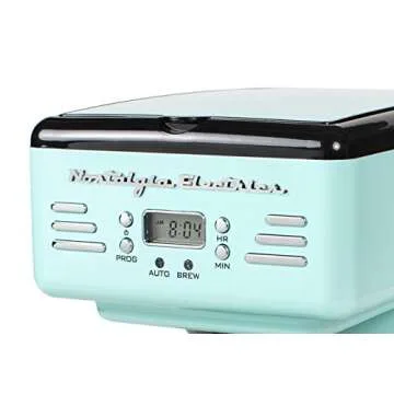 Stylish Nostalgia Retro 12-Cup Coffee Maker – Aqua Blue