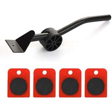 Heavy Duty Furniture Lifter and 4 pcs Furniture Slides Kit,Furniture Move Roller Tools,Easy and Safe...