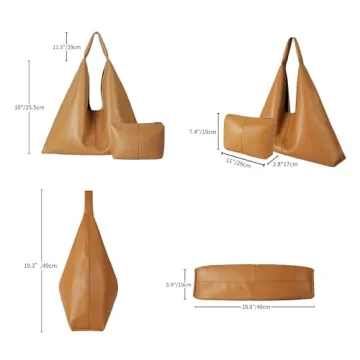 YLYYHH Vegan Leather Tote Bag Stylish Spacious Eco-Friendly