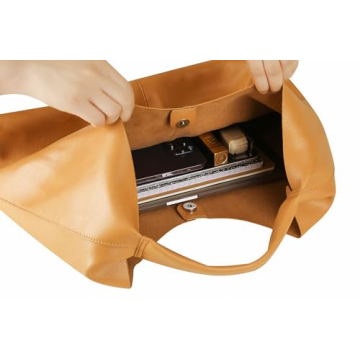 YLYYHH Vegan Leather Tote Bag Stylish Spacious Eco-Friendly