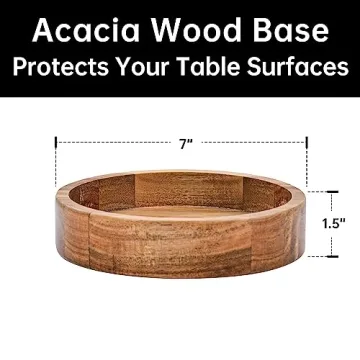 KITEISCAT Extra Large Glass Salad Bowl Set for Elegant Dining