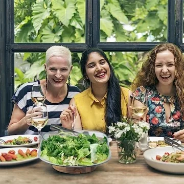 KITEISCAT Extra Large Glass Salad Bowl Set for Elegant Dining