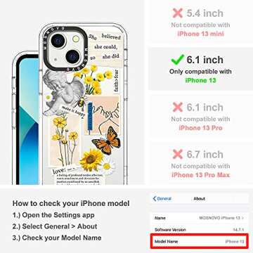 MOSNOVO Case for iPhone 13, [Buffertech 6.6ft Military-Grade Drop Protection] [Anti Peel Off Tech] C...