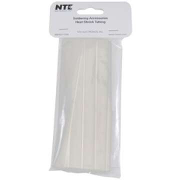 NTE Electronics 47-20706-CL Heat Shrink Tubing, Thin Wall, 2:1 Shrink Ratio, 3/8" Diameter, 6" Length, Clear (Pack of 15)