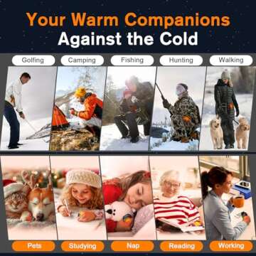 2 Pack AI Hand Warmers Rechargeable, Electric Hand Warmer Reusable, USB Handwarmers, Outdoor/Indoor/Golf/Camping/Hunting/Pain Relief/Watch Football/Baseball/Warm Gifts for Men Women Kid Birthday