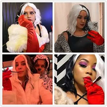 Ruina Cruella Deville Wig & Accessories Set for Halloween