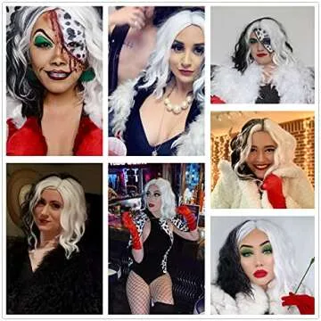 Ruina Cruella Deville Wig & Accessories Set for Halloween