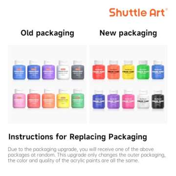 Kids Washable Finger Paints Set, Shuttle Art 33 Pack Non Toxic Kids Painting Set with 10 Colours (60...