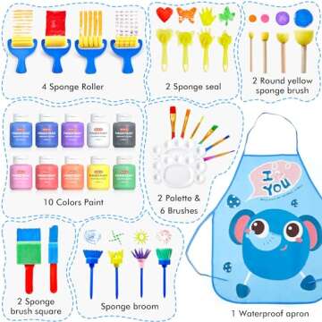 Kids Washable Finger Paint Set for Young Artists