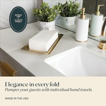 1000-Pack Linen-Feel Disposable Guest Towels - Soft & Absorbent