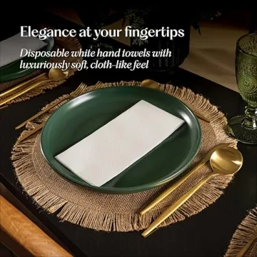 1000-Pack Linen-Feel Disposable Guest Towels - Soft & Absorbent