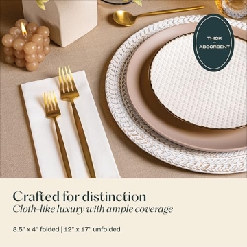 1000-Pack Linen-Feel Disposable Guest Towels - Soft & Absorbent