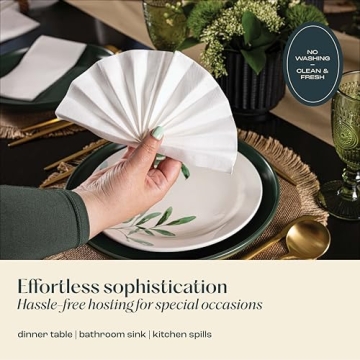 1000-Pack Linen-Feel Disposable Guest Towels - Soft & Absorbent